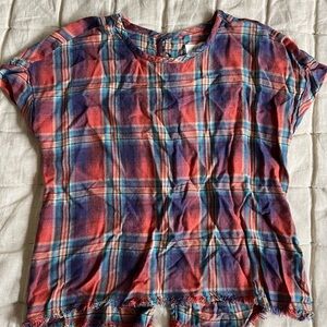 Cloth & Stone Vibrant Plaid Top